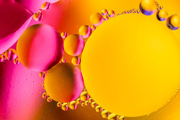 Space or planets universe abstract background. Abstract molecule sctructure. Water bubbles. Macro...