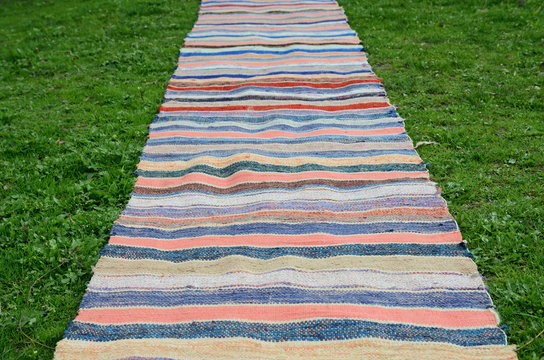 Close-up of the homespun cloth
