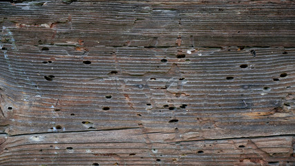 Old house, texture of wooden walls outside