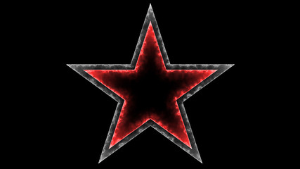 Star 007 - Glow Neon Colorful - Black Background