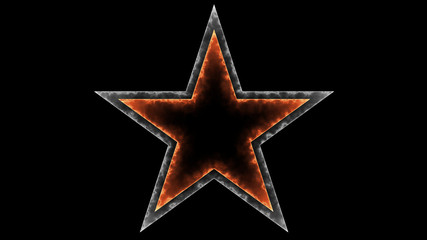 Obraz premium Star 010 - Glow Neon Colorful - Black Background