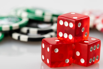 Poker, chips, casino, game, bet, background, cube