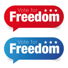 Vote for Freedom label