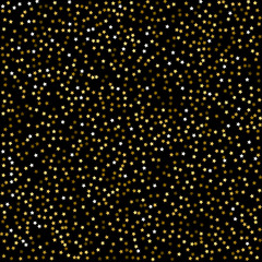 Holiday background with little golden stars isolated on black