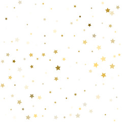 Gold stars. Confetti celebration, Falling golden abstract decoration for party, birthday celebrate, anniversary or event, festive. Festival decor. Vector illustration