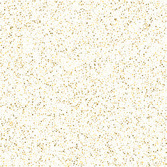 Vector glitter background. Cute small falling golden dots. Sparkle background. Glitter sparkle confetti texture. New year celebration invitation card template with luxury stardust. Gold chridtmas card