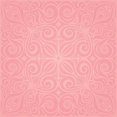 Floral Pink vector wallpaper trendy fashion mandala design wedding decorative background