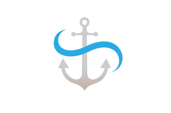 Creative Anchor Logo Design Illustration