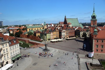 Plac Zamkowy, Warsaw, from Taras Widokowy.