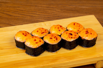 Delicious fried salmon rolls