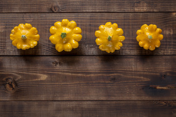 Vegetables on dark wood