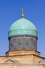 Mosque Khast-Imam dome close-up in complex Hazrati Imam - Tashkent, Uzbekistan