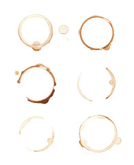 Round coffee stain isolated