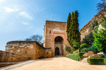 Gate of Justice (Puerta de la Justicia), gate to Alhambra complex in Granada, Spain
