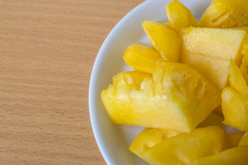 Pineapple on table