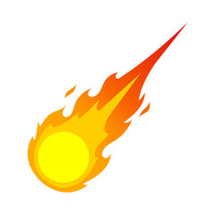 Fireball illustration. Vector.