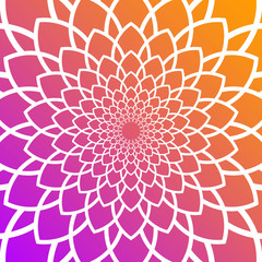 Flower gradient pattern. Vector.
