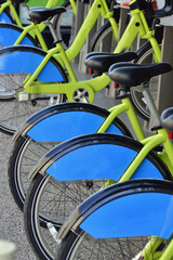 Obraz premium Bicycle rental station in Louisville, Kentucky