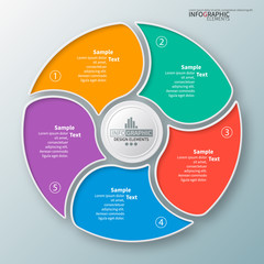 Abstract 3D Paper Infographics