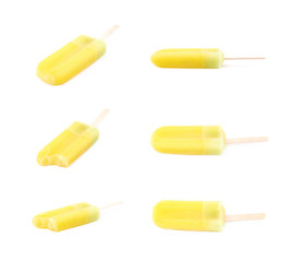 Frozen juice popsicle isolated