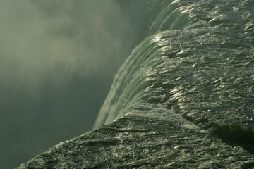 Isolated edge of the waterfall