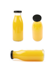 Bottle of orange juice isolated