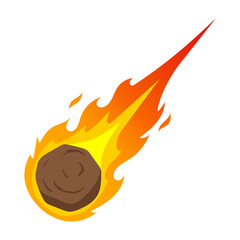 Meteor. Vector. Isolated. © nazar12