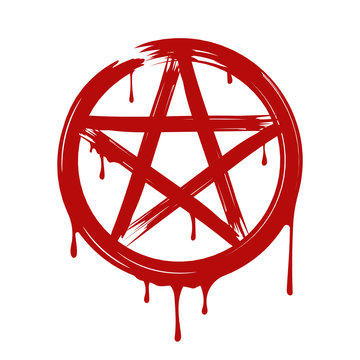 Pentagram, Blood. Vector. Stock Vector | Adobe Stock