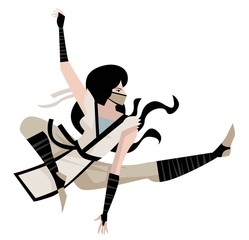 white ninja woman © matiasdelcarmine