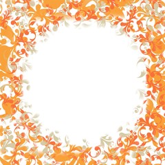 Obraz premium Autumn leaves border frame design background with open center for text, paper, invitation, party, ad design