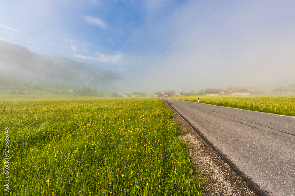 Wall mural asphalt road austria