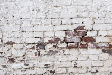 Eine Mauer aus Ziegelsteinen als Hintergrund