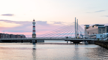 University Bridge (Universitesbron) at the inner harbor in Malmo, Sweden.