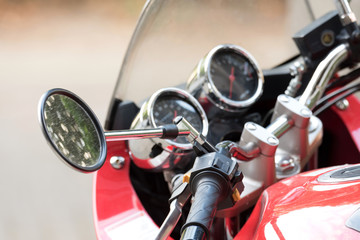 Obraz premium Ein Blick auf ein Motorrad