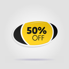 Special offer isolated sale tag yellow