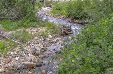 Spiral creek seen from horizontal orientation