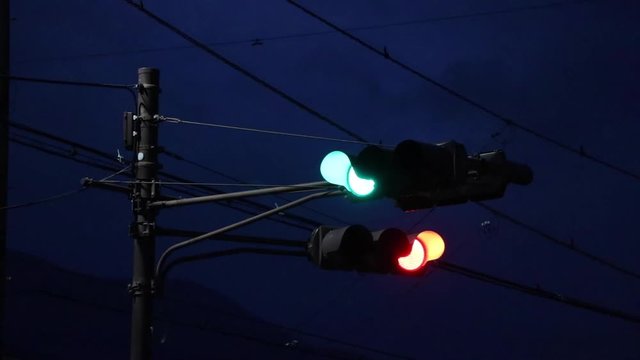 深夜の信号
