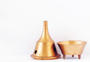 Copper top and Bottom Incense Holder