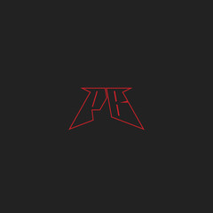 PB Outline Letter Logo