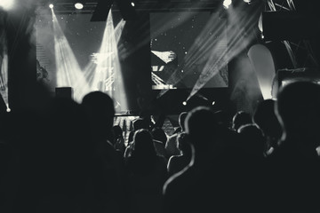 Crowd at concert - summer music festival