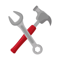 hammer with wrench crossing