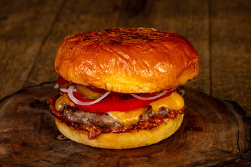 Hot tasty burger