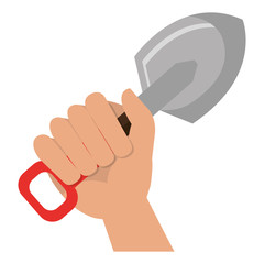 hand with shovel tool
