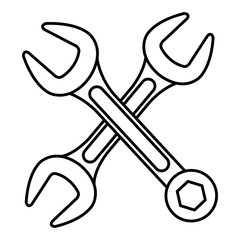 wrenchs keys crossing icon