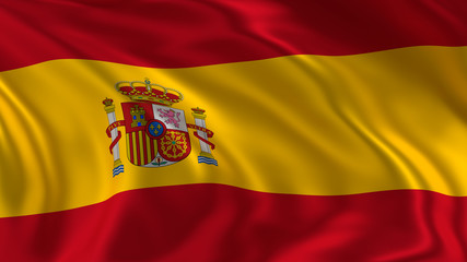 Obraz premium Waving Spain flag