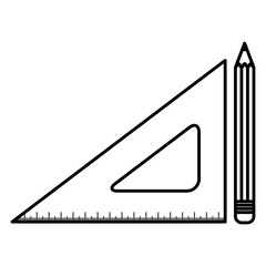 school rule with pencil