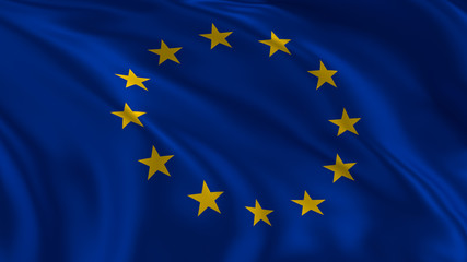 Waving European union flag