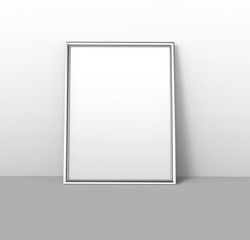 Glossy silver color photo frame