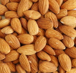 fresh dry almonds background