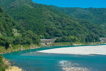 仁淀川とカヌー